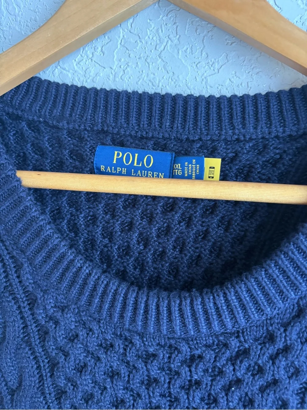 Polo Ralph Lauren Iconic Cable-Knit Cotton Sweater XXL EUC